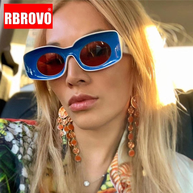 RBROVO Oversized Square Sunglasses Women Luxury Vintage Sunglasses Women Brand Glasses for Women/Men Oculos De Sol Feminino