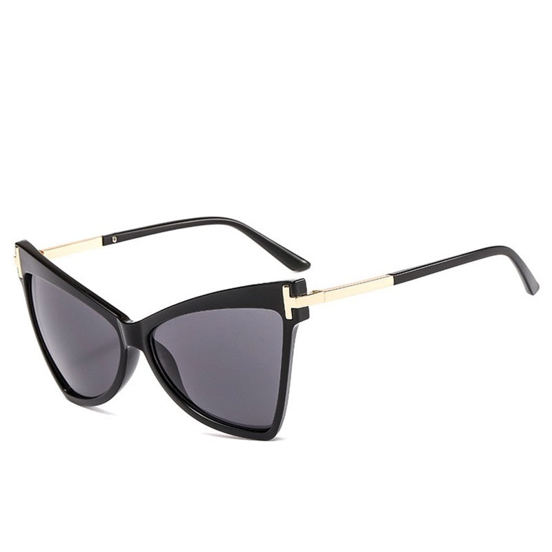 Sexy Women's Cat Eye Sunglasses Metal Fashion shades Luxury Oversized Sunglasses Female Lady Triangle Eyewear Accessories