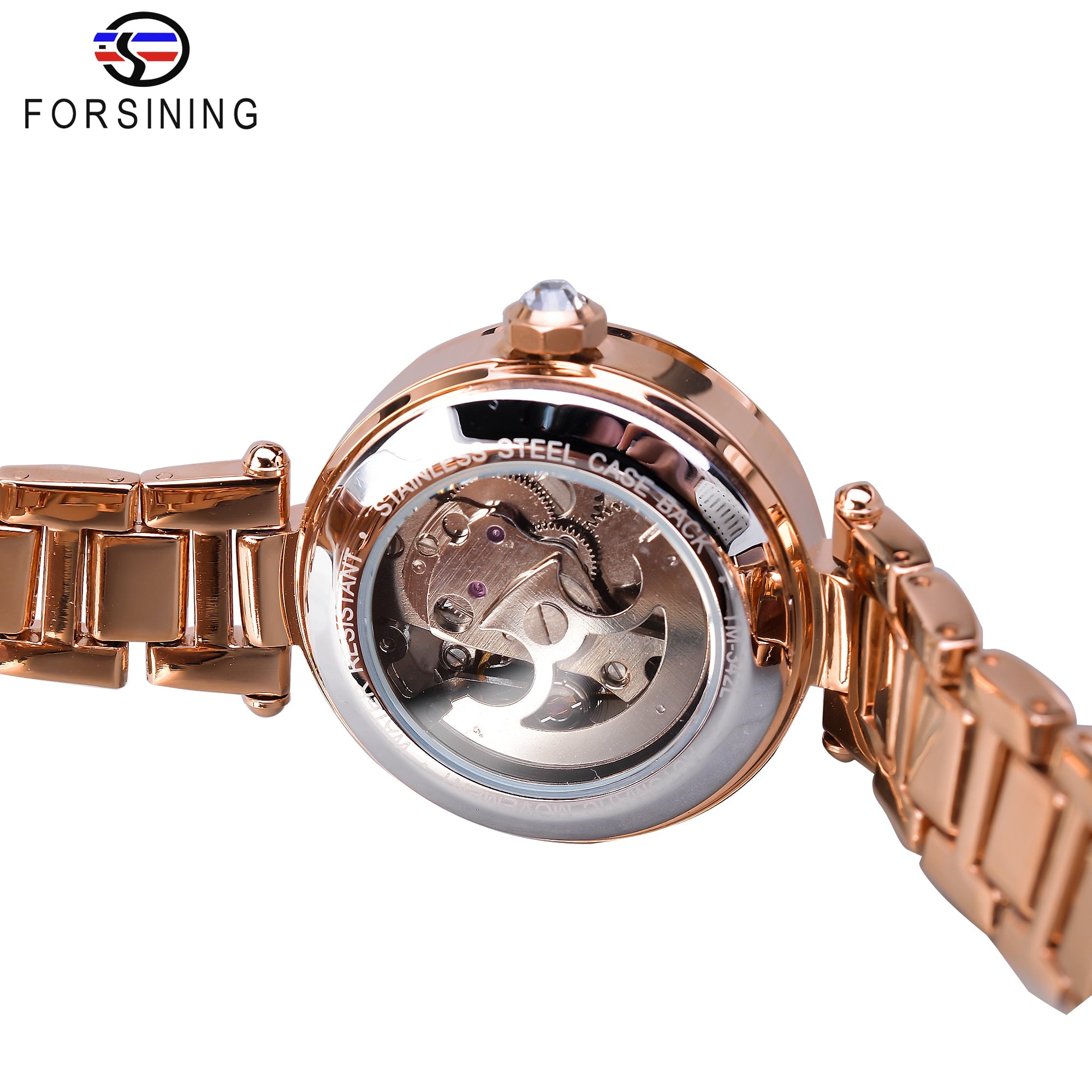 Forsining Fashion Women Watch Top Brand Diamond Female Wristwatch Automatic Machanical Watches Waterproof Luminous Hands Clock