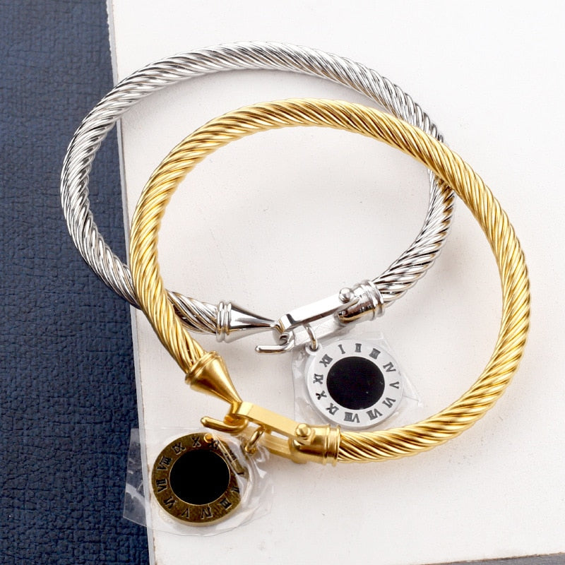 black shell Bracelets for women Stainless steel jewelry women's hand Bracelets on hand fashion jewelry accessories