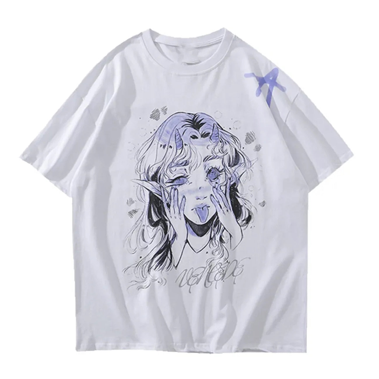 Women Oversized T Shirt White Cartoon Femme Kawaii Tops Tee Short Sleeve Fashion Summer Funny T-Shirt For Girl Hip Hop Clothes