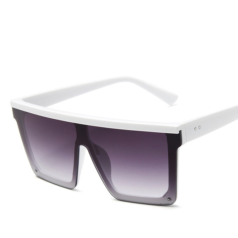 Oversized square sunglasses y2k Women big frame luxury brand fashion flat-top color lenses one men gradient Gafas visor UV400