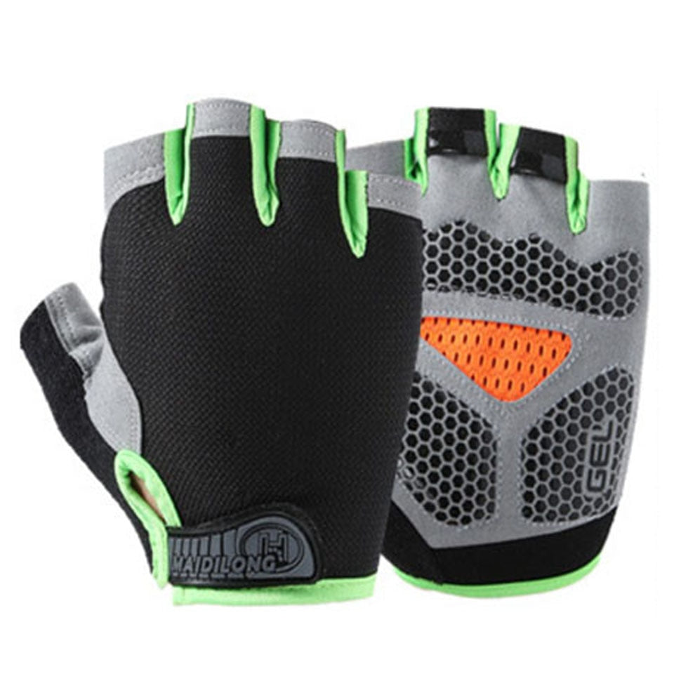 Summer men, women fitness gloves gym weightlifting cycling yoga bodybuilding training thin breathable non-slip half finger gloves