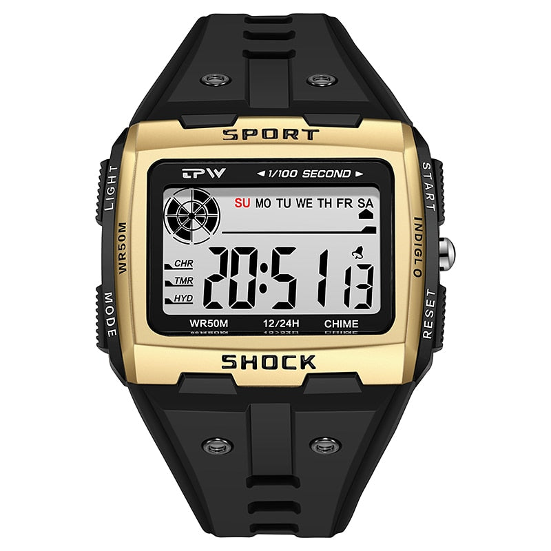 Big Numbers Oversized Digital Watch Easy to Read 5ATM Water Resistant