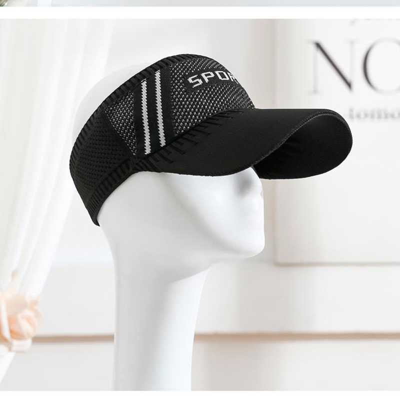 Outdoor sport visors hat caps top air breathable casual sun visor running hat cap for women men summer