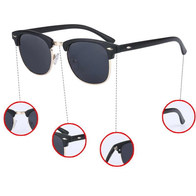 UV400 HD Polarized Men Women Sunglasses Classic Fashion Retro Brand Sun Glasses Coating Drive Shades Gafas De Sol Masculino