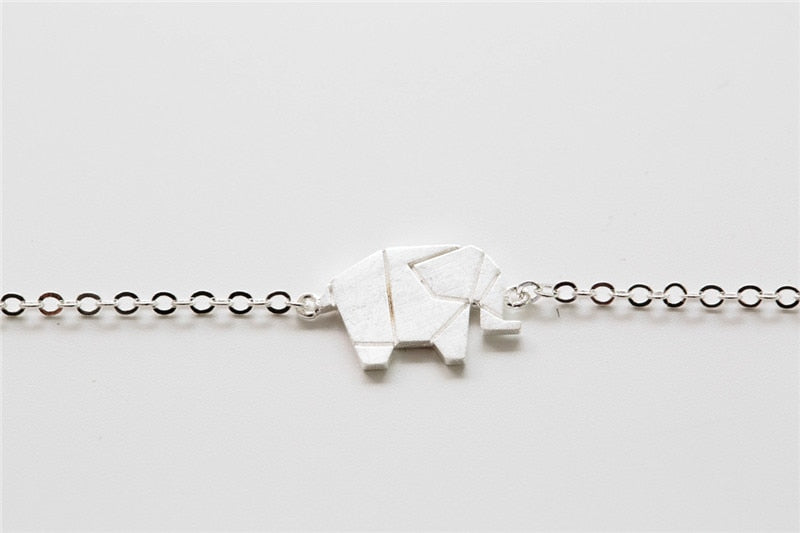 Color Charms Bracelet Femme Stainless Steel Women Dainty Jewelry Lucky Origami Elephant Bracelets Friendship Gifts BFF