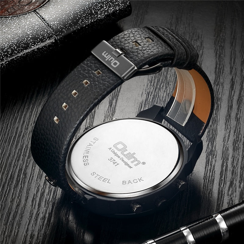 Unique Sport Watches Men Luxury Brand Two Time Zone Wristwatch Decorative Compass Male Quartz Watch relogio masculino