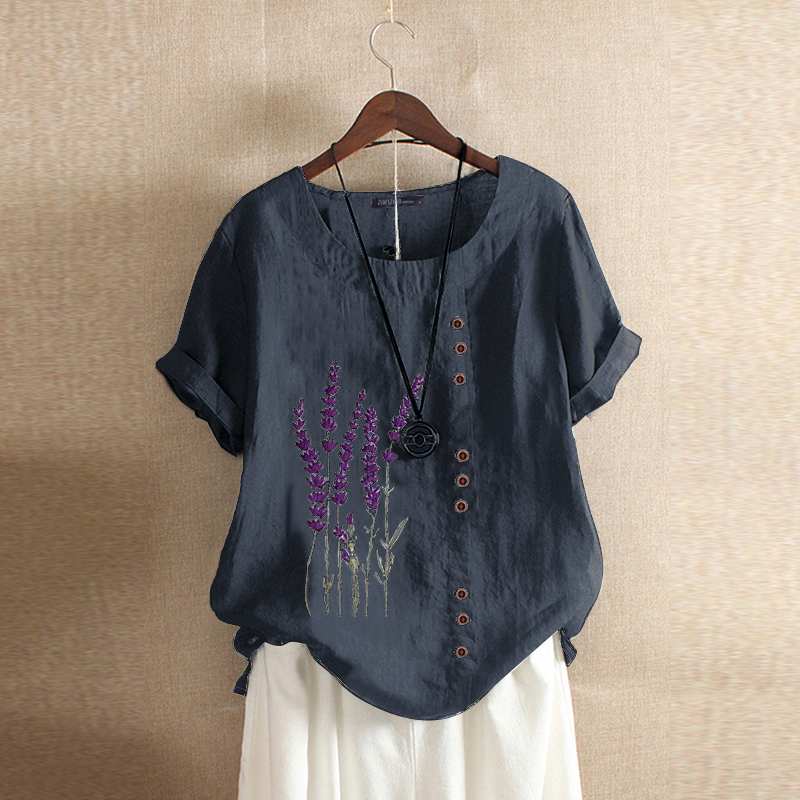Summer Embroidery Tops Kaftan Women's Blouse ZANZEA Short Sleeve Tee Shirts Female O Neck Blusas  Casual Tunic