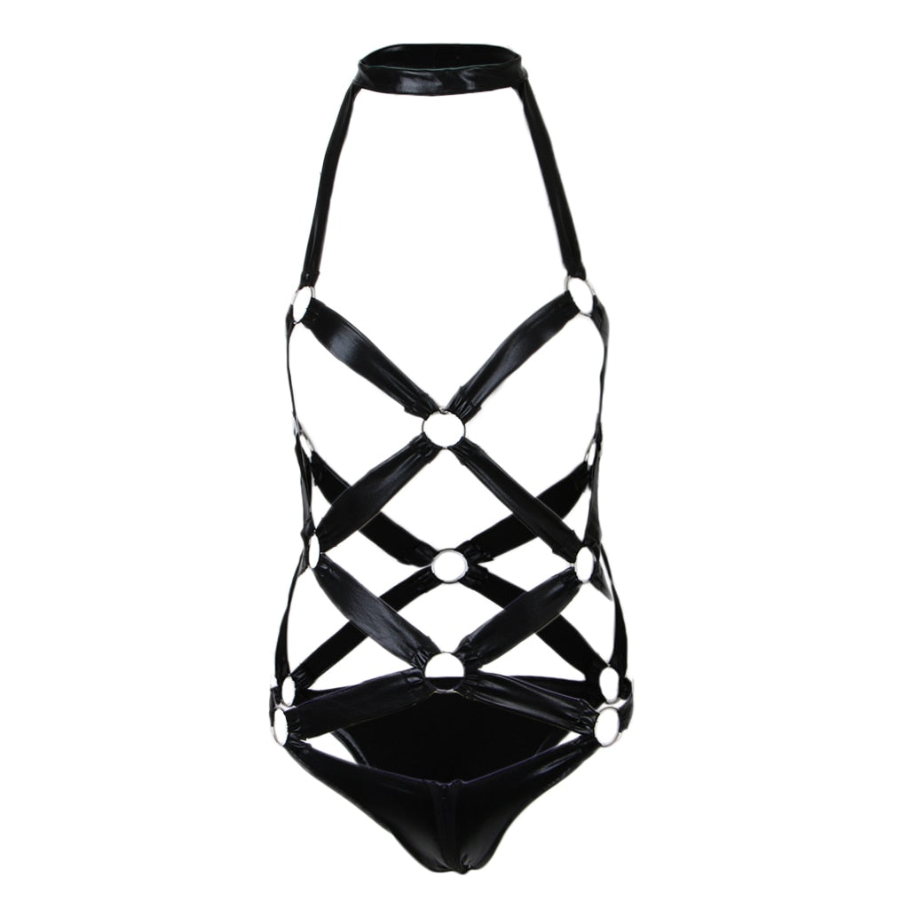 Women Lingerie Cosplay Body Chest Cage Harness Bra Nightclub Outfit Costumes