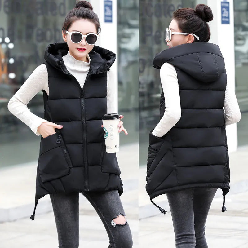 Autumn And Winter Women Vest Thick New Student Cotton Coats Size 5XL Lady Clothing Warm