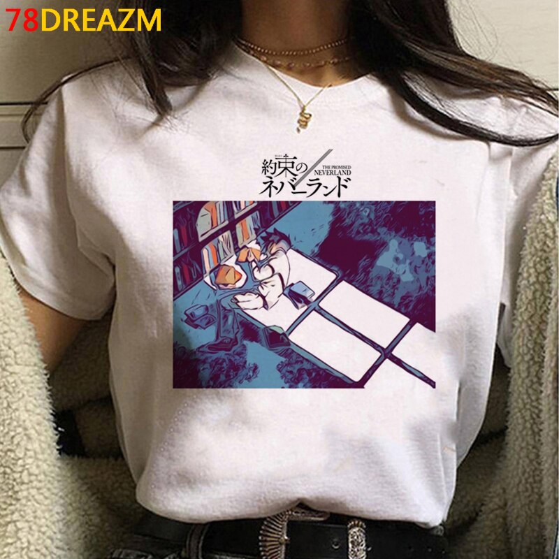 the Promised Neverland tshirt summer top male vintage casual clothes summer top tumblr aesthetic hip hop