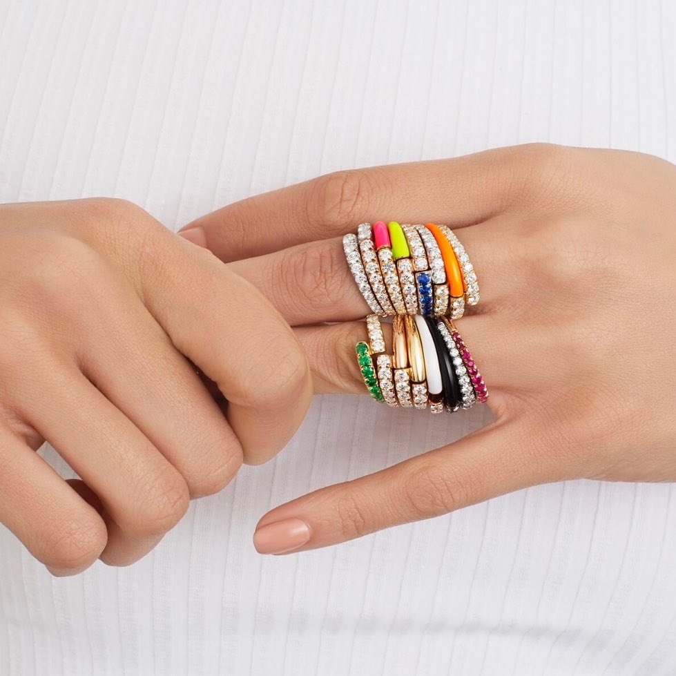 summer new colorful Neon enamel open adjusted finger ring for women fluorescent fashion jewelry