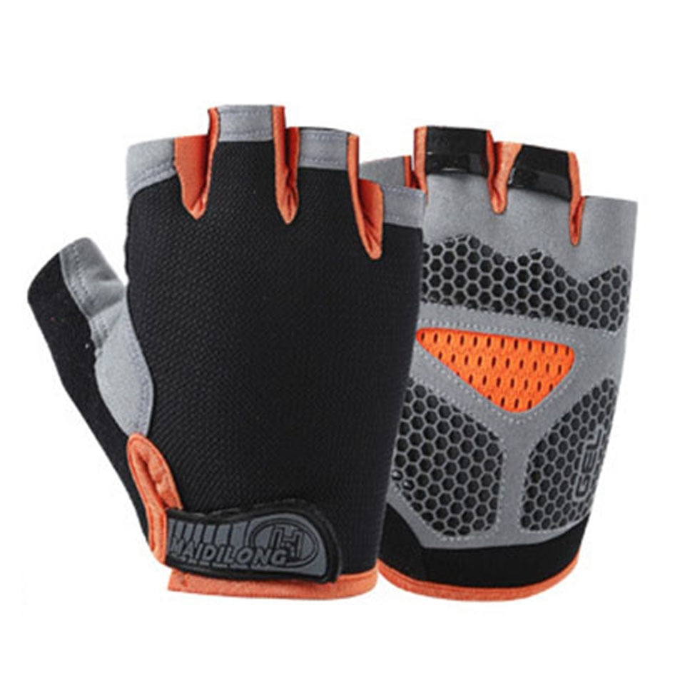 Summer men, women fitness gloves gym weightlifting cycling yoga bodybuilding training thin breathable non-slip half finger gloves