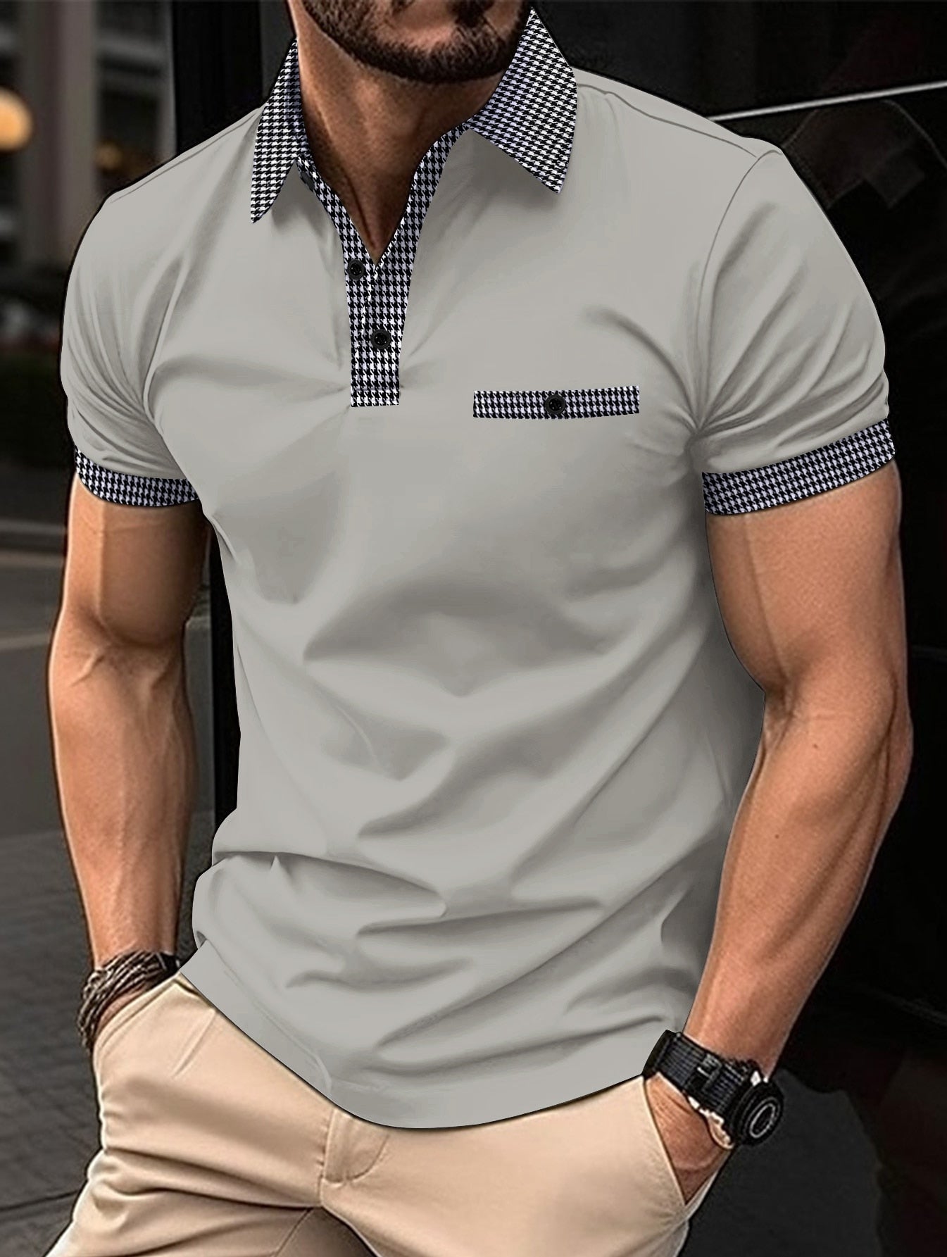 Summer New Men Casual Short-Sleeved Polo Shirt Office Fashion Rowan Collar T-Shirt Men Breathable Polo Shirt Men Clothing