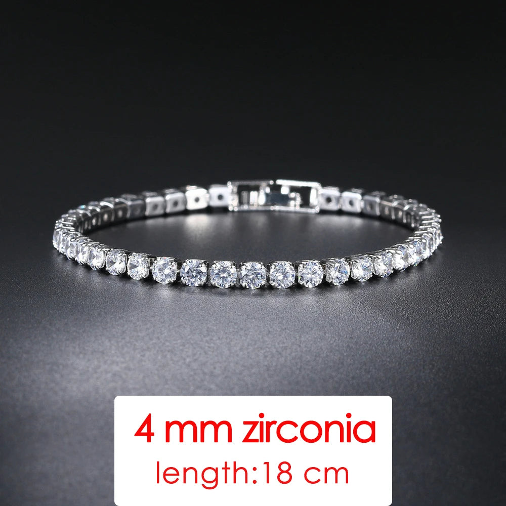 Tennis Bracelets For Women Fashion Small Cubic Zircon Crystal Rose Gold Color Wedding Party Friends Gift Jewelry