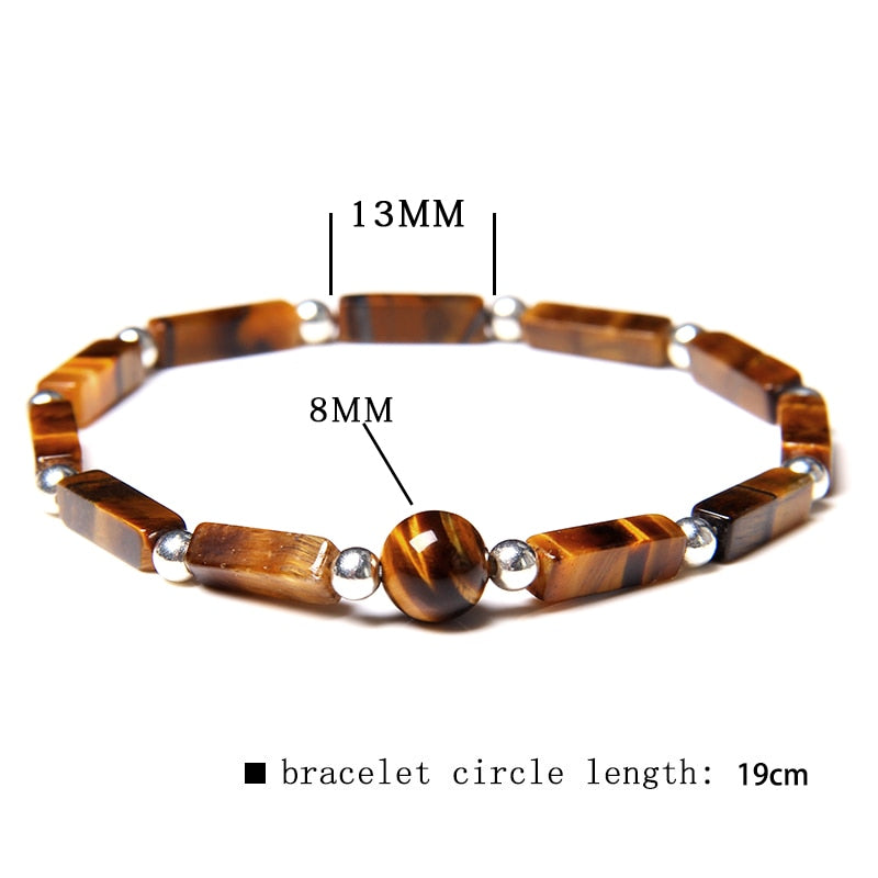Amethysts Bracelets For Women Men Loss Weight Body Cure Stretch Bracelet Tiger Eye Bloodstone Crystal Yoga Jewelry Gift