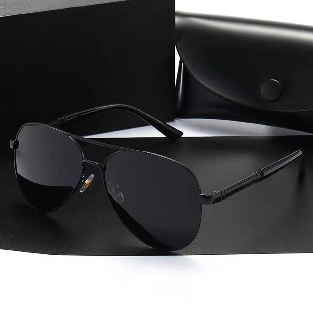New Luxury Men Polarized Sunglasses Driving Sun Glasses For Men Women Brand Designer Male Vintage Black Glasses UV400 Eyewear