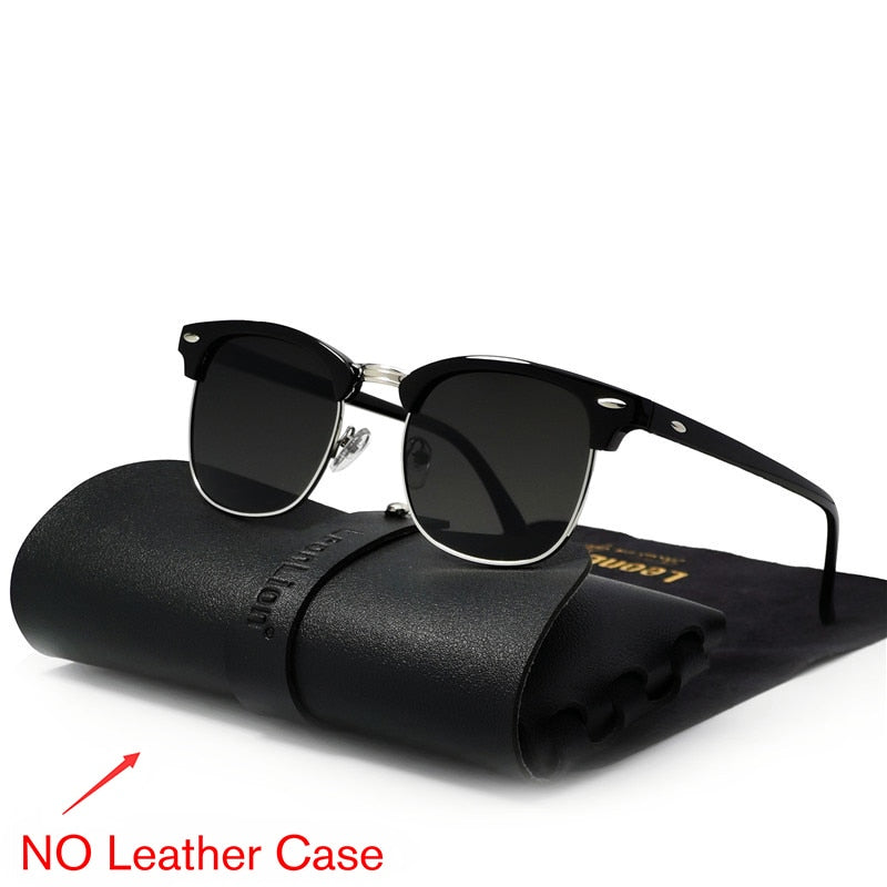 RBROVO Semi-Rimless Retro Sunglasses Men Luxury Brand Glasses for Women, Men Classic Glasses Men Lunette Soleil Femme UV400
