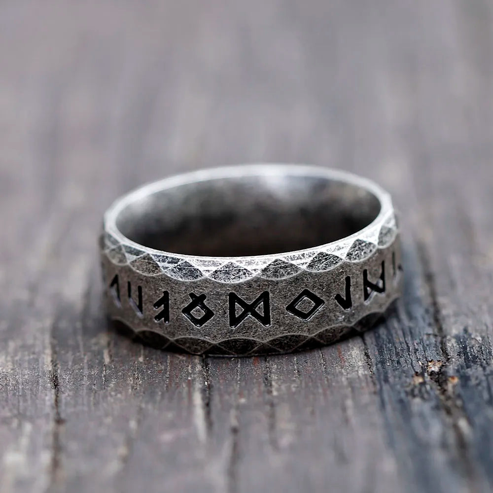 NEW Men's stainless-steel rings retro Odin Viking rune for teen RING Amulet fashion Jewelry Gift free shipping