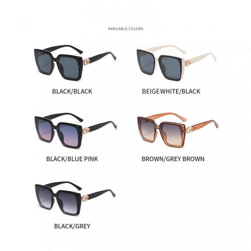 New Fashion Large Frame Sunglasses For Women European And American Fashion UV Resistant Glasses