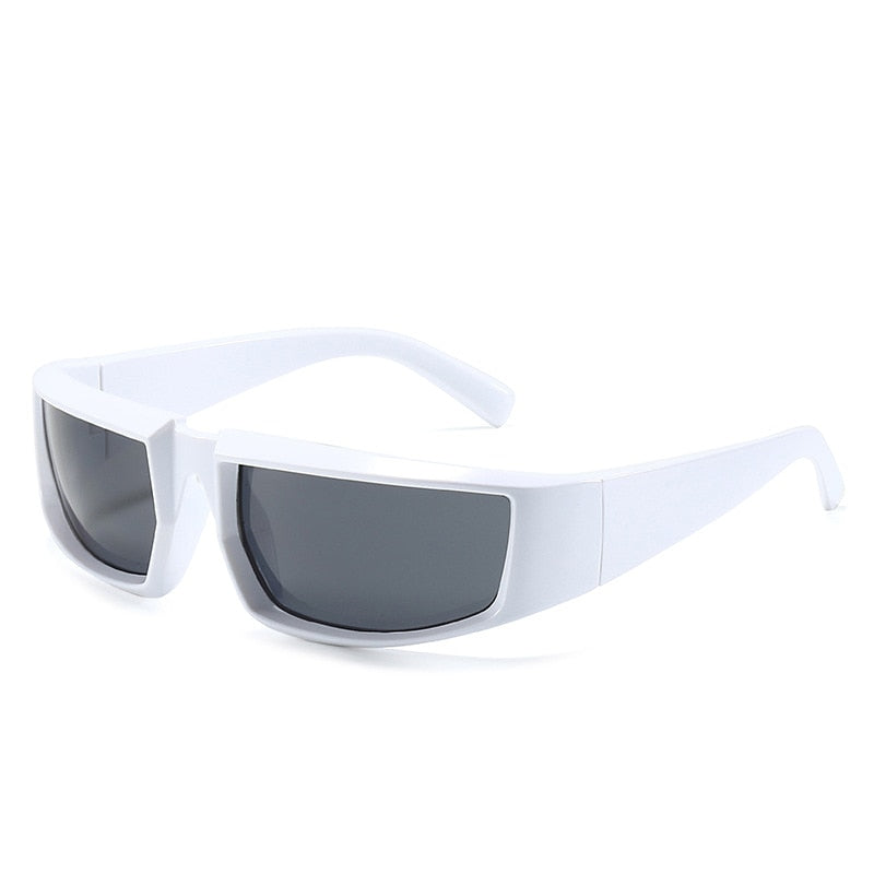 Y2K Sports Punk Sunglasses Women Men Luxury Brand Designer Square Goggle Sun Glasses UV400 Colorful Mirror Fashion Eyewear