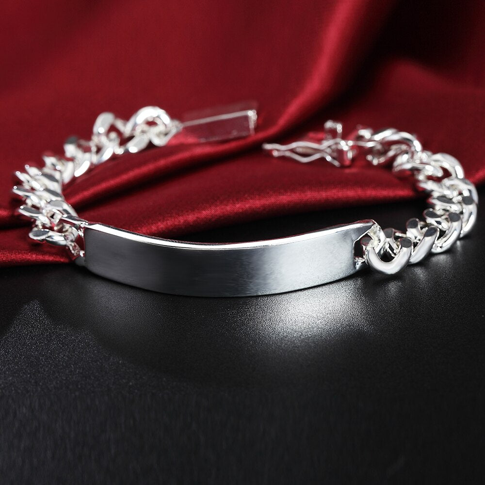 925 Silver gold exquisite 10mm men women noble wedding bracelet fashion charm wedding birthday gift some style