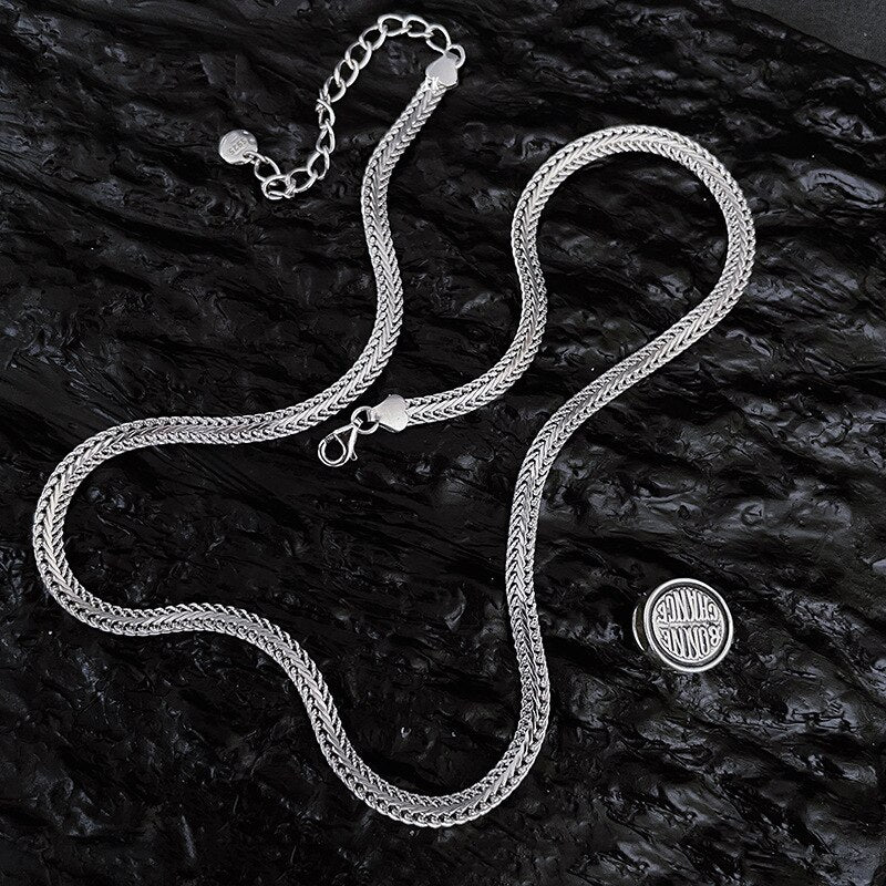 New Arrival Vintage Round Letter Thai Silver Female Snake Jewelry For Women Necklace Birthday Gifts No Fade