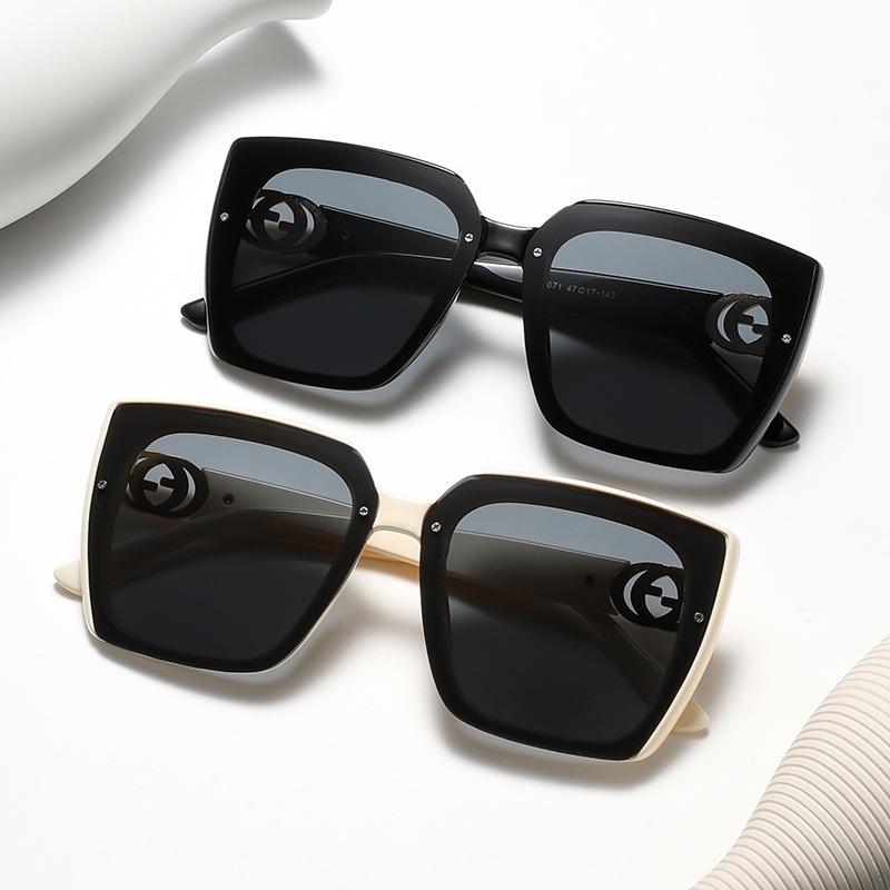 New Fashion Large Frame Sunglasses For Women European And American Fashion UV Resistant Glasses