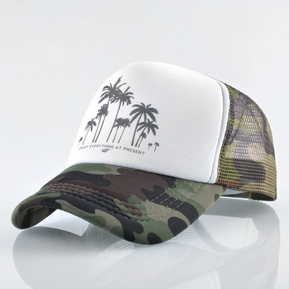 Trees Mesh Baseball Cap Summer Outdoor Snapback Sport Hats for Men Women Fashion Trucker Caps Hip Hop Skateboard Casquette