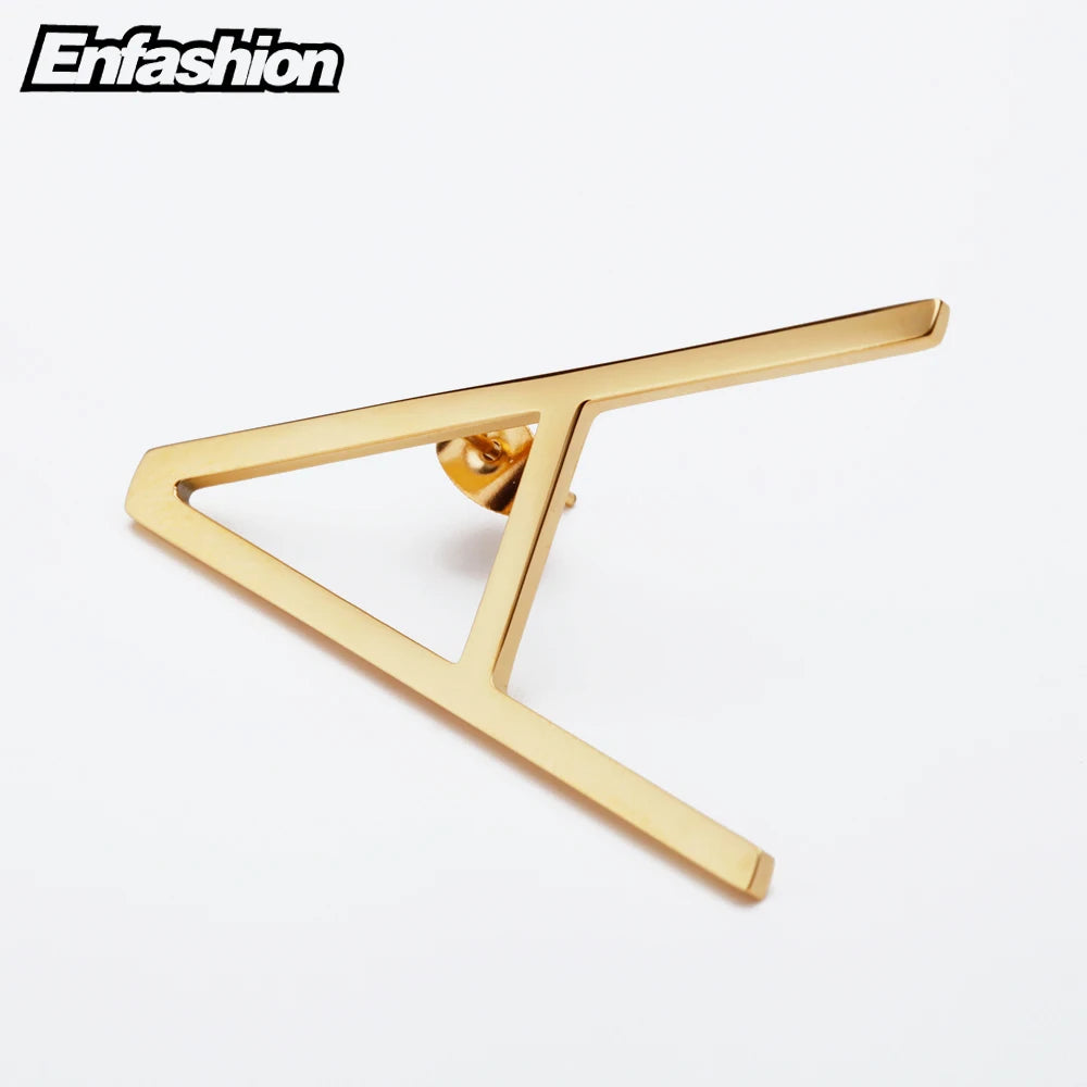 Enfashion Initial Letter Earrings Capitals Stud Earring Gold color Single Earings Stainless Steel Earrings for Women Jewelry
