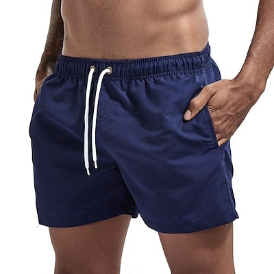 Men Swim Shorts Swim Trunks Quick Dry Board Shorts Bathing Suit Breathable Drawstring With Pockets for Surfing Beach Summer
