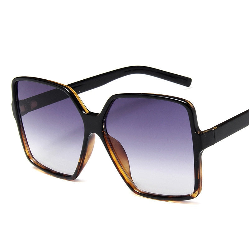 Fashion Women Oversize Sunglasses Gradient Plastic Brand Designer Female Sun Glasses Uv400