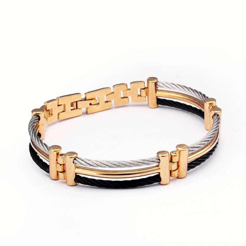 High Quality Splicing Link Charm Fashion Bracelets Soft Health Stainless Steel Cuff Sporty Men Women Bangles Pulseira