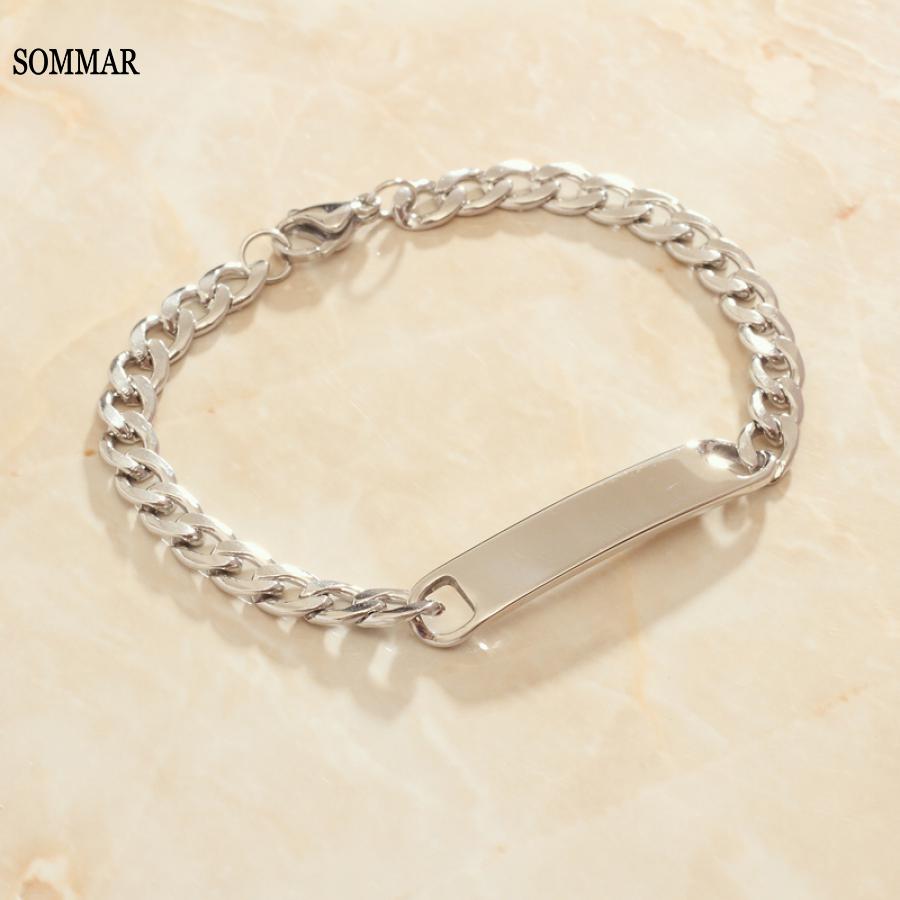 SOMMAR Best Gift Gold color, stainless_steel color Male and Female bracelets & bangles Geometric anchor wedding decoration
