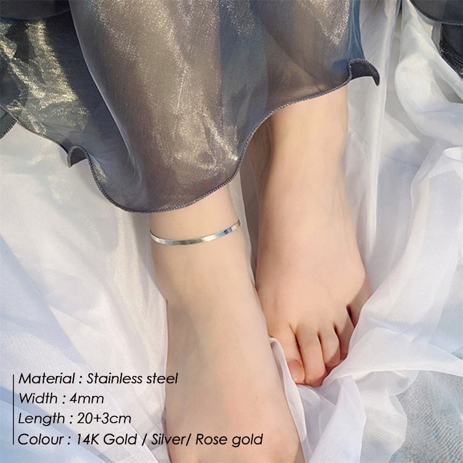 Stainless Steel Snake Anklet, Sexy Leg Foot Bracelet Accessories Jewelry