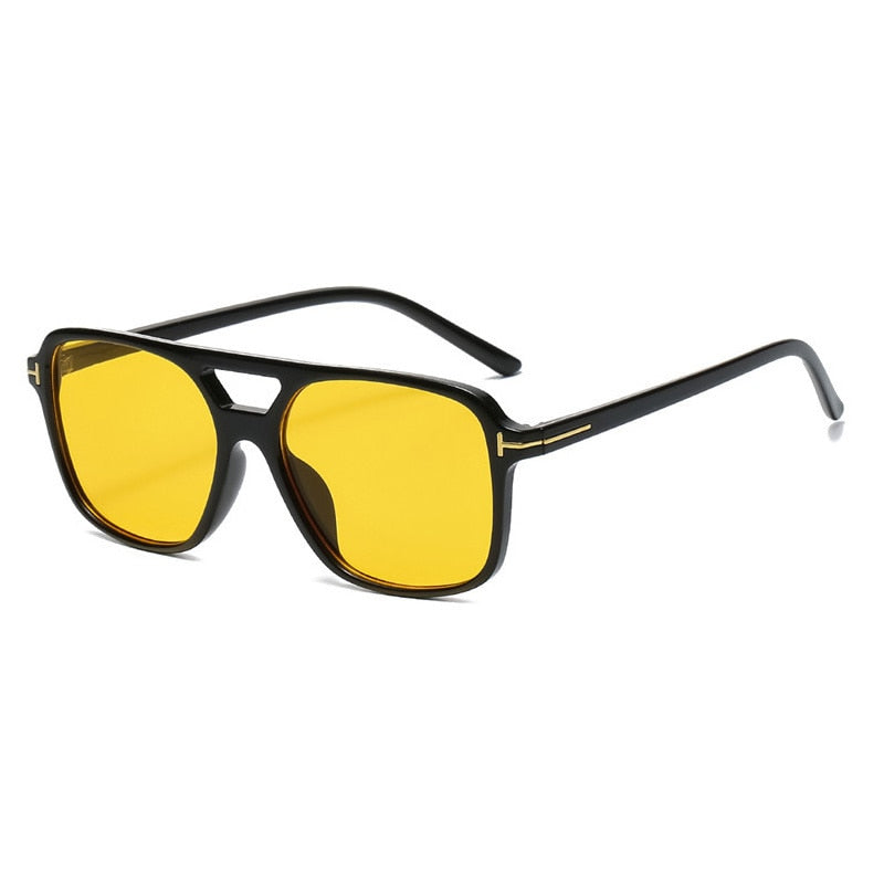 Vintage Square Sunglasses Women Retro Brand Mirror Sun Glasses Female Black Yellow Fashion Candy Colors Oculos De Sol Feminino 