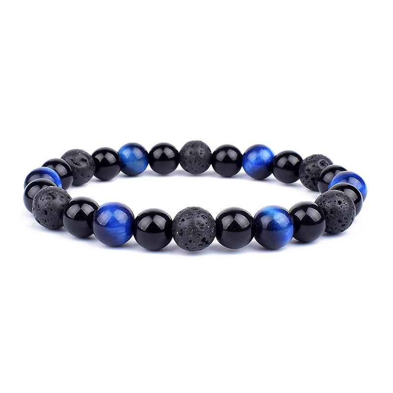 Natural Black Obsidian Hematite Tiger Eye Beads Bracelets Men for Magnetic Health Protection Women Soul Jewelry Pulsera Hombre