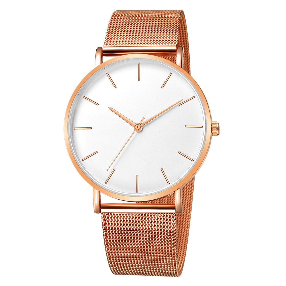 Women Watch Rose Gold Montre Femme Mesh Belt ultra-thin Fashion relojes para mujer Luxury Wrist Watches reloj muje