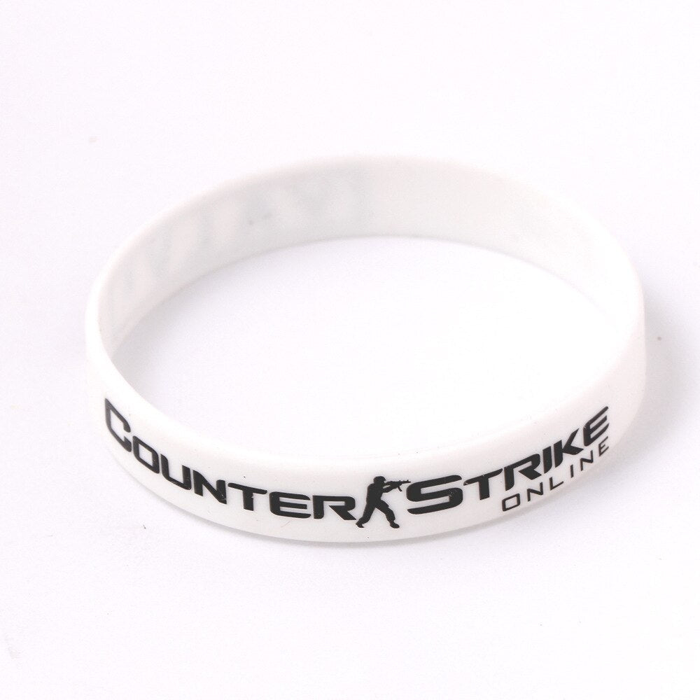 Red Yellow White Anime Game CS GO Sport Male Writstband Friend shipment Rubber Silicone Bracelet Men Jewelry For Women Best Frie