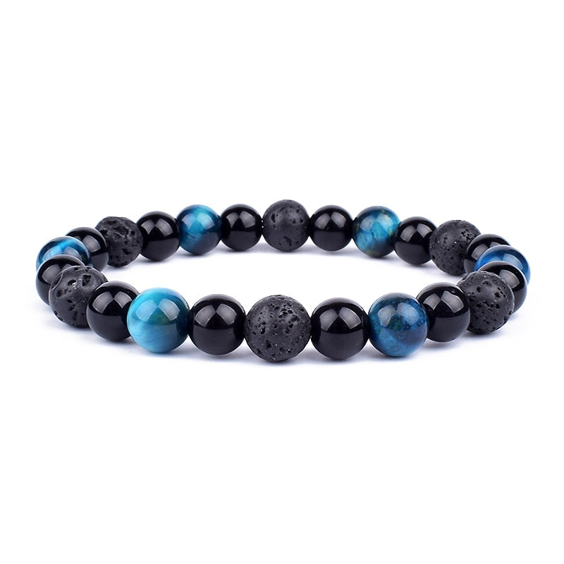 Natural Black Obsidian Hematite Tiger Eye Beads Bracelets Men for Magnetic Health Protection Women Soul Jewelry Pulsera Hombre