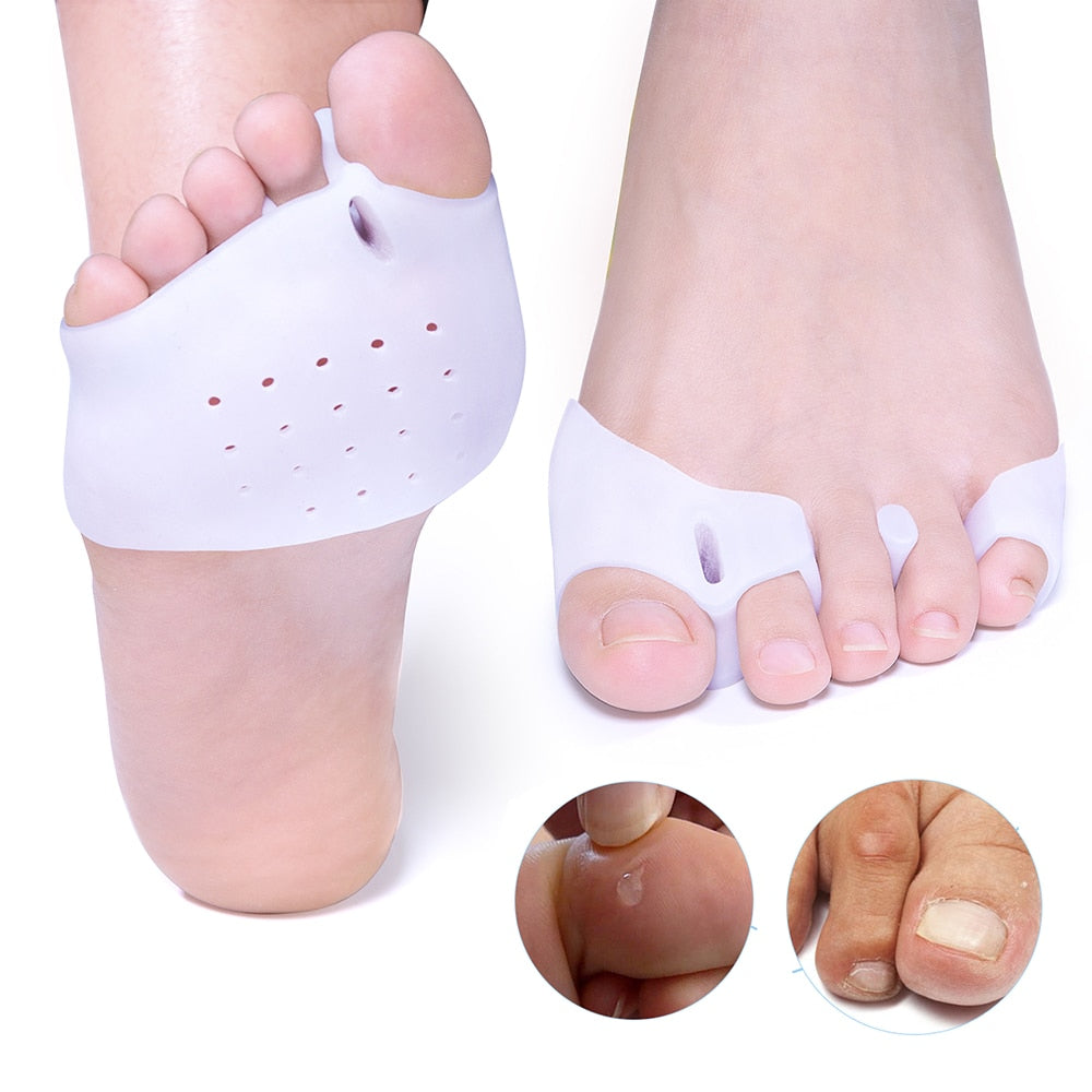 2pcs Forefoot Pads Spreader For Bunion Corns Overlapping Toe Separator Ball of Foot Cushions Hallux Valgus Foot Care