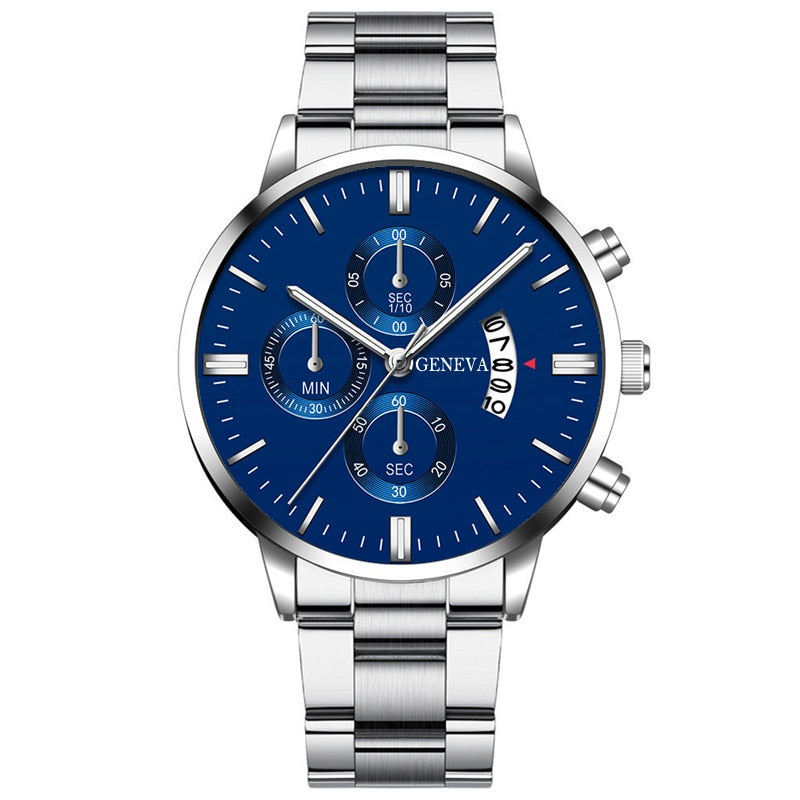 reloj hombre Fashion Men Stainless Steel Watch Luxury Calendar Quartz Wrist Watch Business Watches for Man Clock montre homme