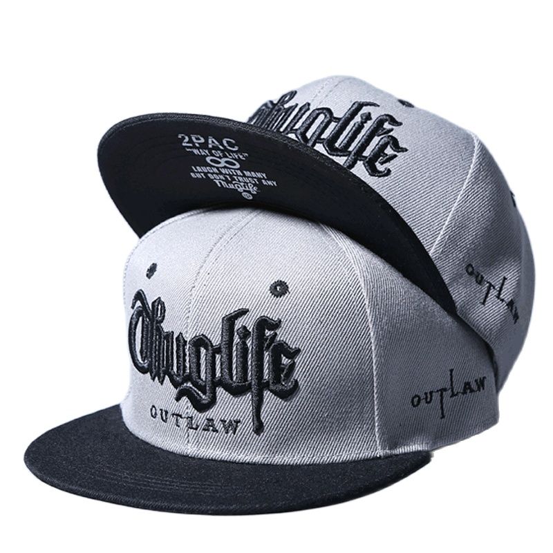 Fashion Fastball CAP Thuglife Embroidery Hiphop Baseball Cap Snapback Hat Adult Outdoor Casual Sun Casual Bone Dropshipping