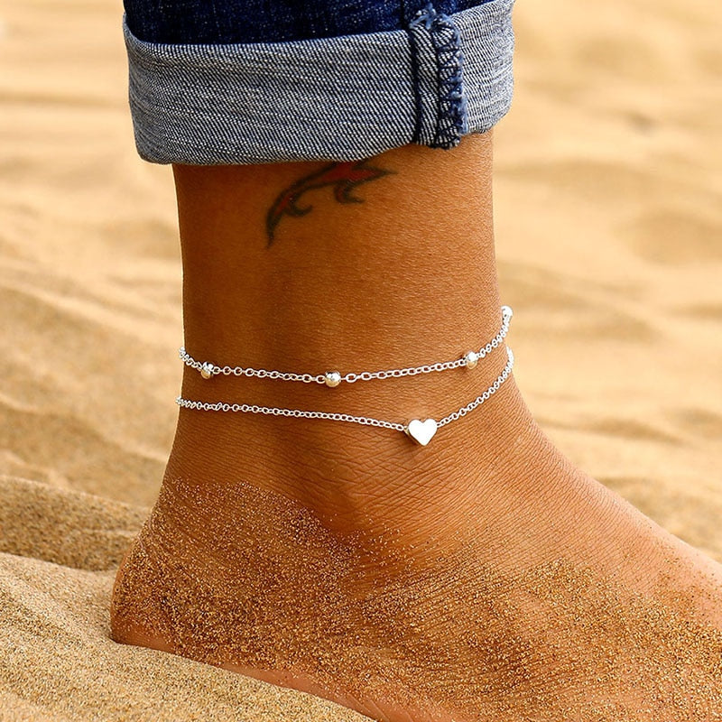 FNIO Bohemia Anklets for Women Foot Accessories All Summer Beach Barefoot Sandals Bracelet ankle on the leg Female