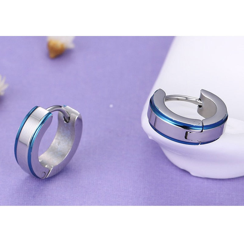 Vnox Small Stainless Steel Hoop Earring Stainless Steel Earings for Women Men