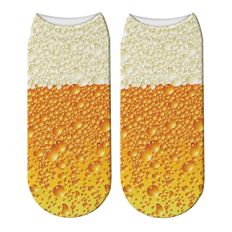 New Design Funny Fashion Harajuku Women Socks Novelty Beer Pattern Socks Hiphop Solid Cotton Cool Socks 5ZWS29