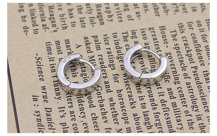 XIYANIKE Silver Color  Smooth Men And Women Models Silver Earring For Women Earring Sterling-silver-jewelry Brinco