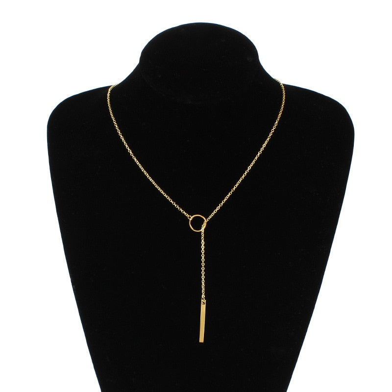 Vintage Necklace For Women Fashion Gold Color Necklace Bijoux For Women Collars Fashion Jewelry Collarbone Pendant Necklace Boho