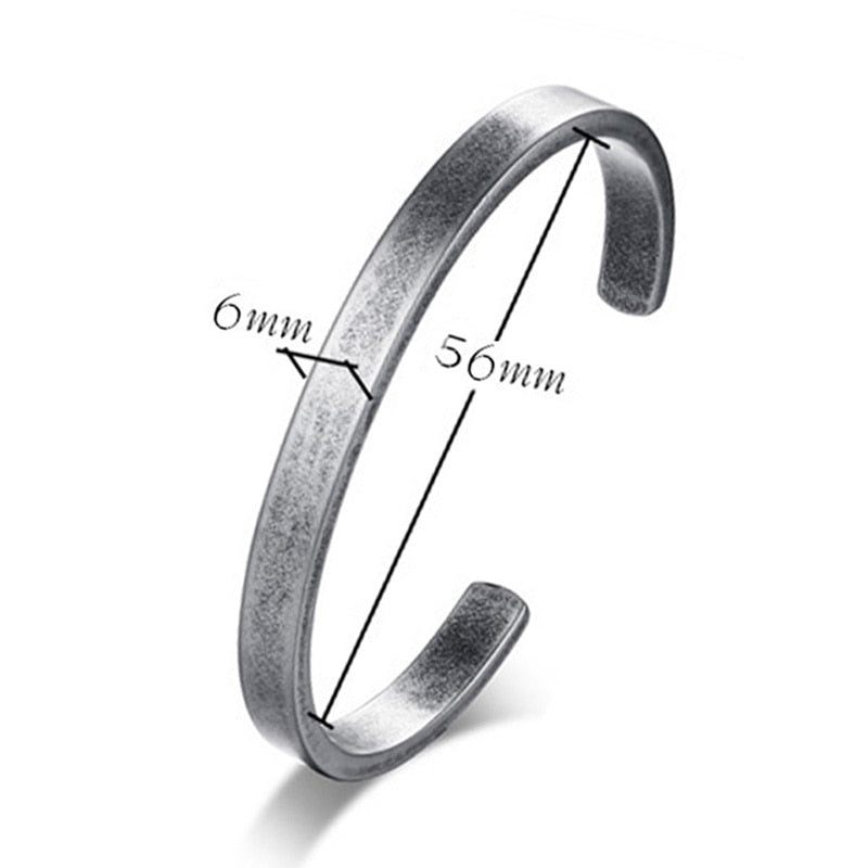 Vnox Vintage Viking Cuff Bracelets Bangles for Men Women Simple Classic Pulseras hombre Stainless Steel Male Jewelry